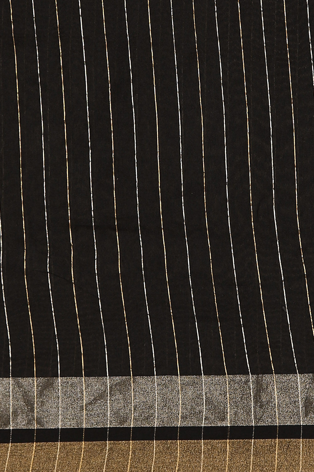 Brown Pure Silk Linen Jamdani Saree image number null