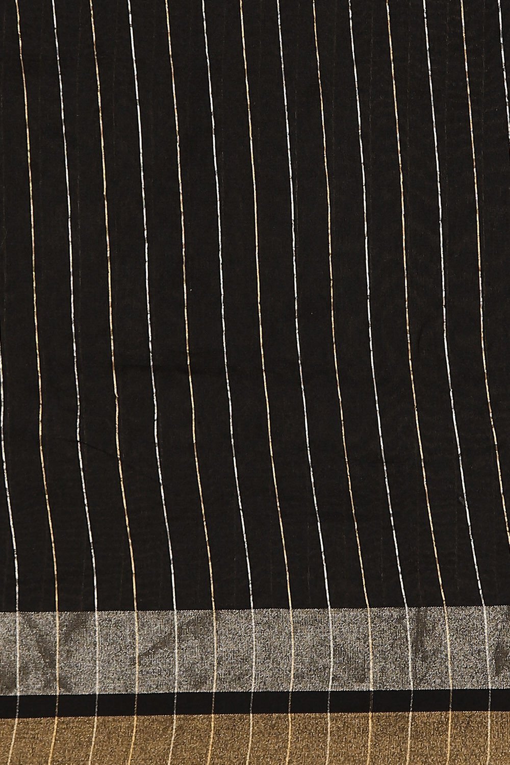 Brown Pure Silk Linen Jamdani Saree image number null