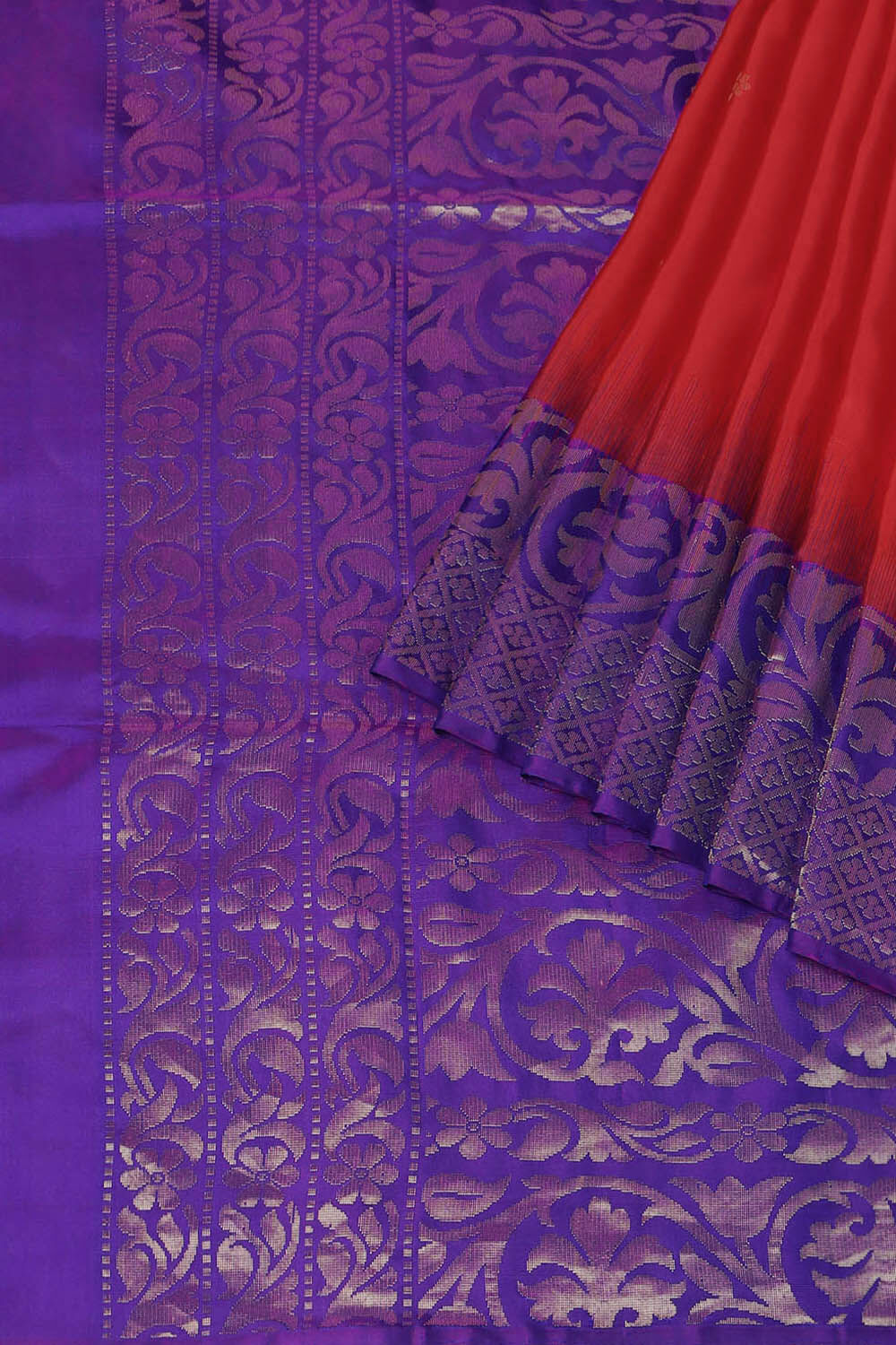 Red Pure Silk South Saree image number null