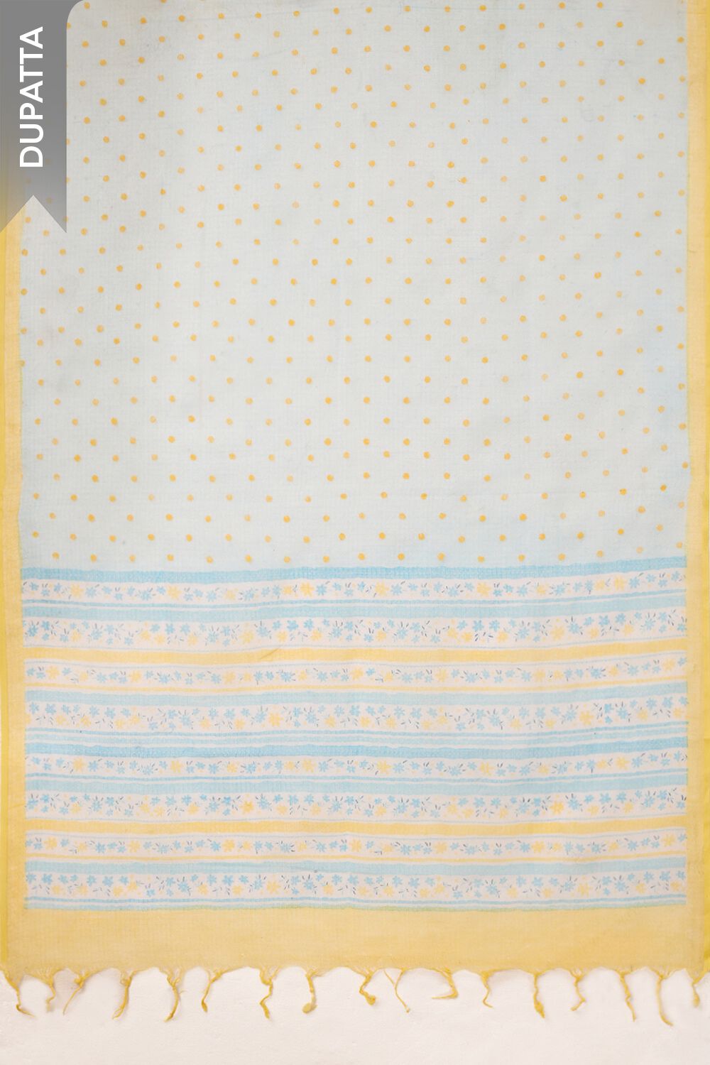 Yellow Pure Cotton Embroidered Unstitched Suit Set image number null