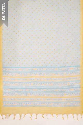 Yellow Pure Cotton Embroidered Unstitched Suit Set thumbnail image number null
