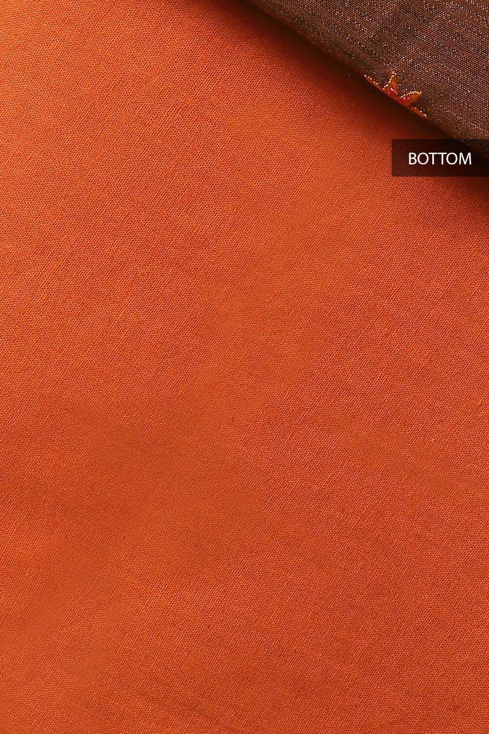 Brown Silk Embroidered Unstitched Suit Set image number null