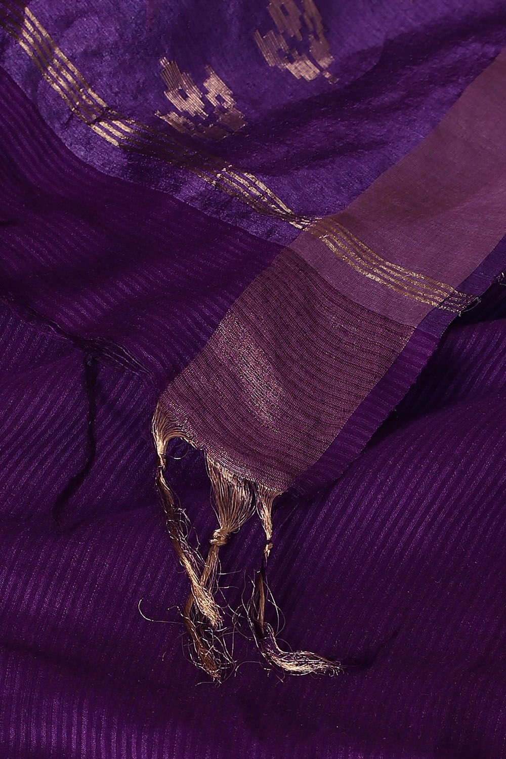 Blue Pure Silk Tussar Bhagalpuri Saree image number null