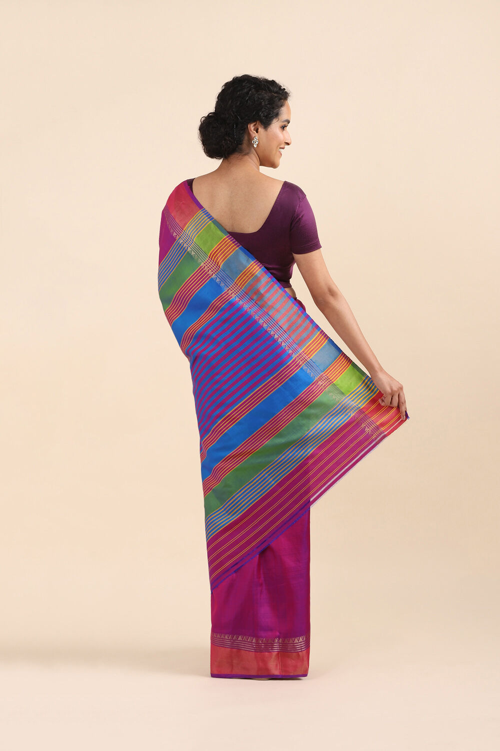 Dark Pure Pink Silk Woven Saree image number null