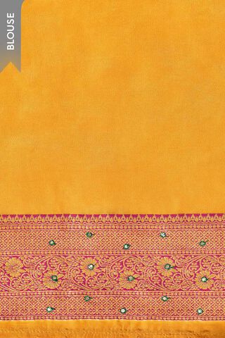 Yellow Embroidered Pure Viscose Saree thumbnail image number null