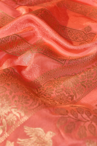 Light Pink Woven Pure Viscose Saree thumbnail image number null