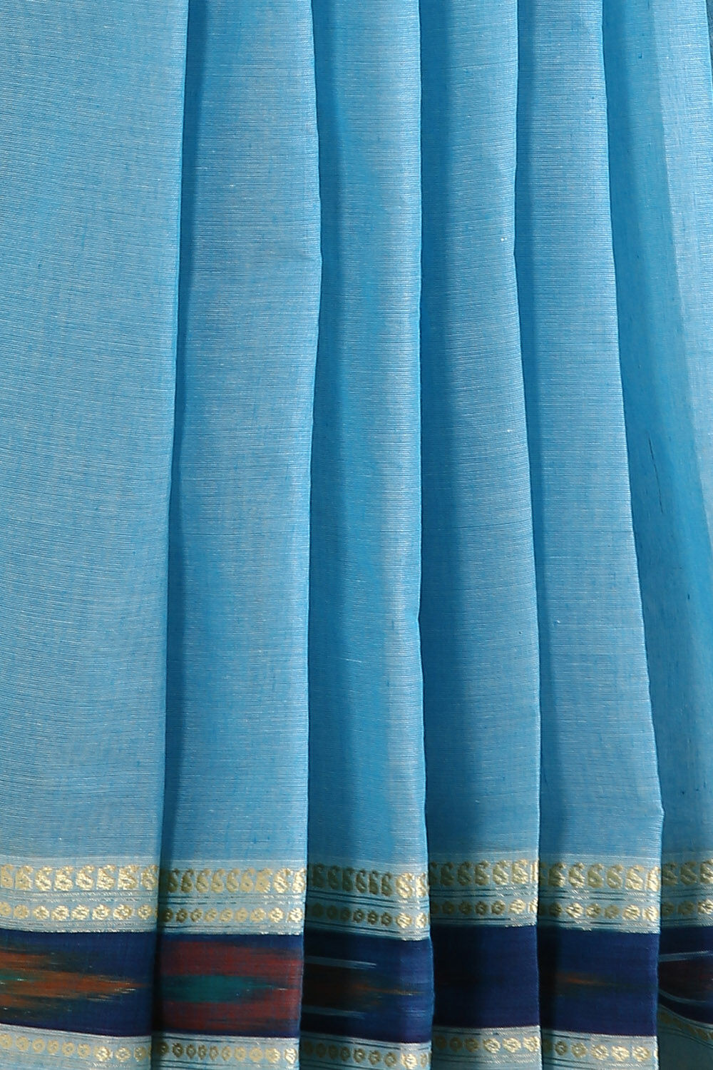 Blue Pure Cotton Pochampalli Ikat Saree image number null