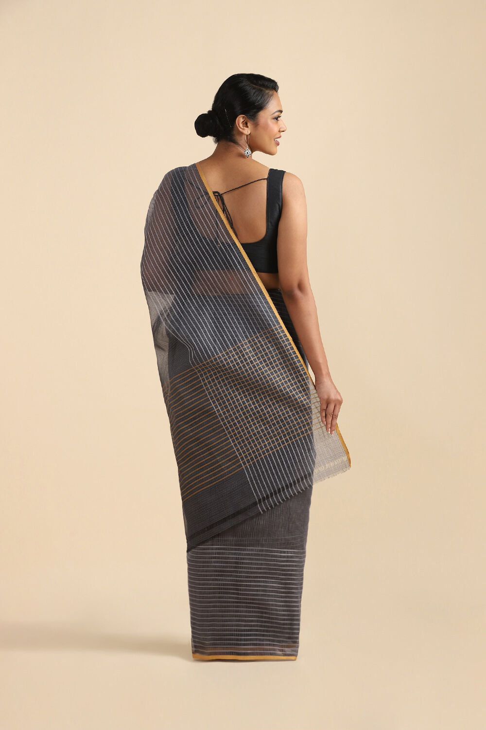 Grey Pure Silk Kota Saree image number null