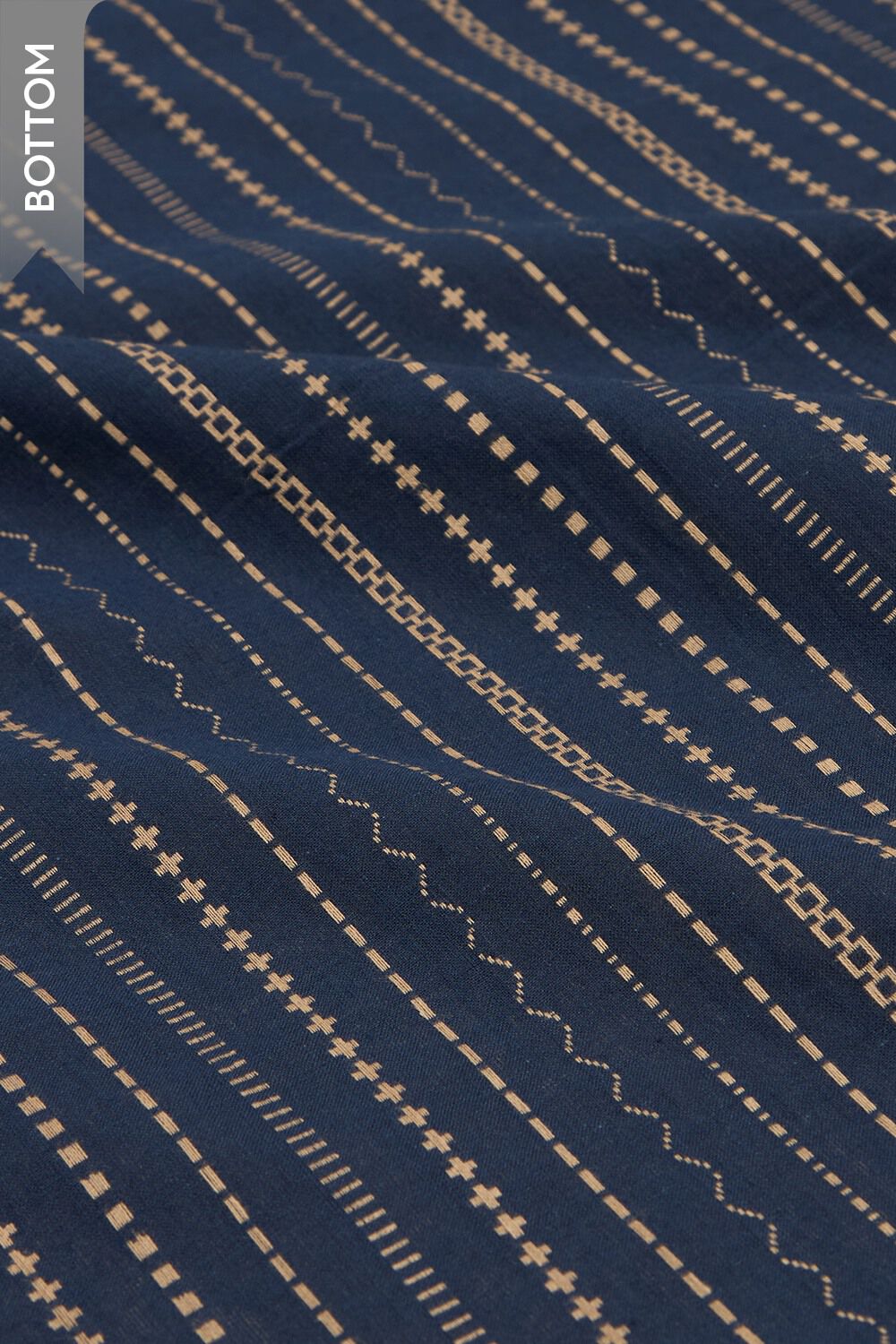 Dark Blue Pure Cotton Woven Unstitched Suit Set image number null