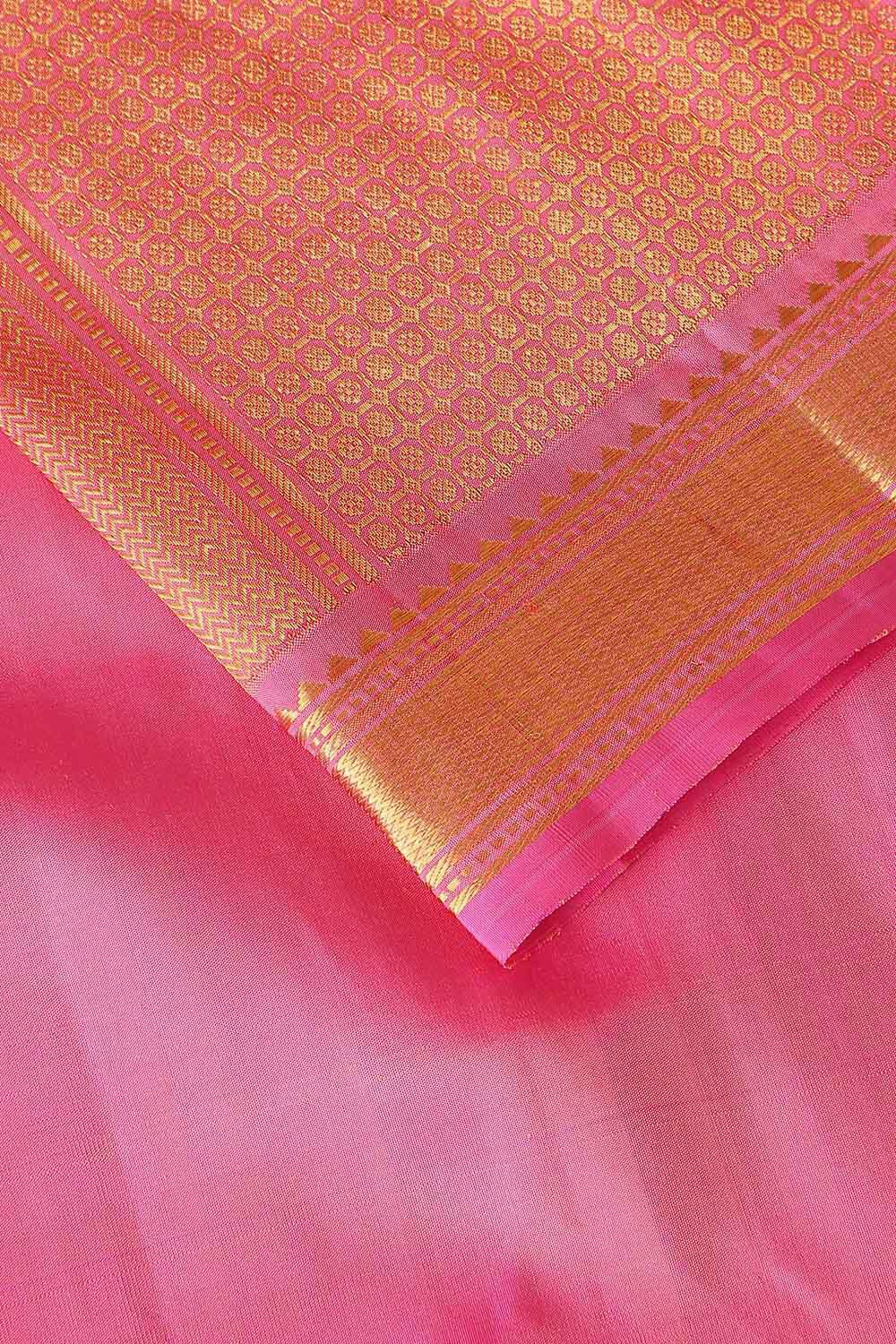 Pink Pure Silk Kanjivaram Saree image number null
