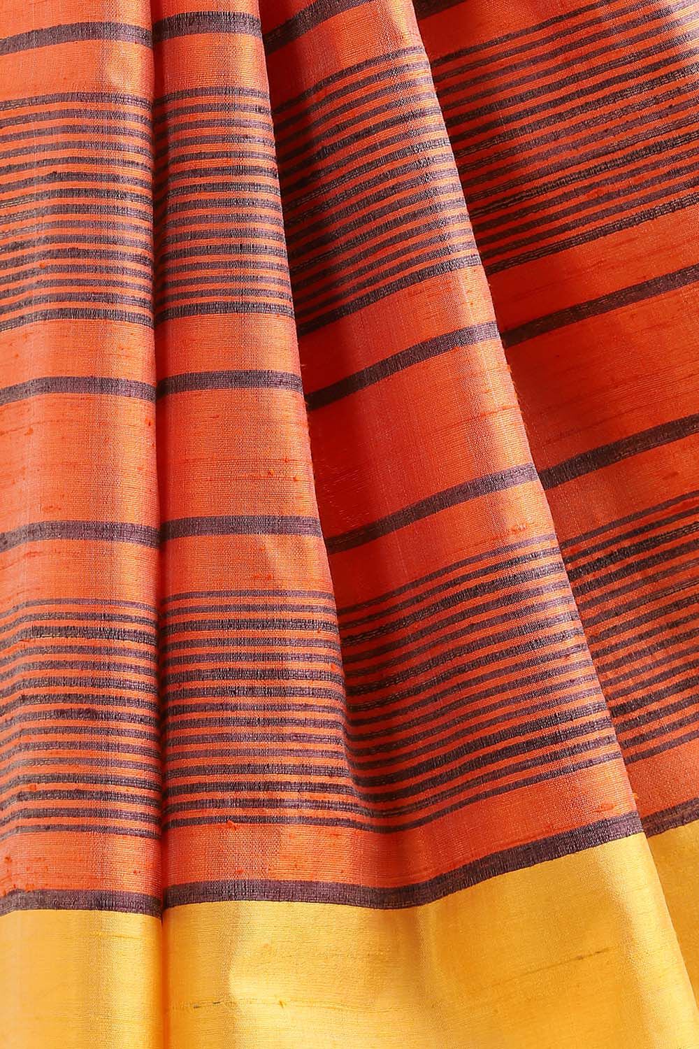 Yellow Pure Tussar Silk Bhagalpuri Saree image number null