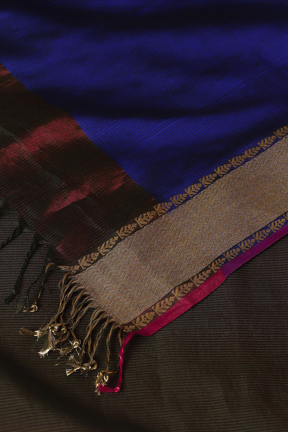 Brown Pure Cotton Tissue Maheswari Saree image number null