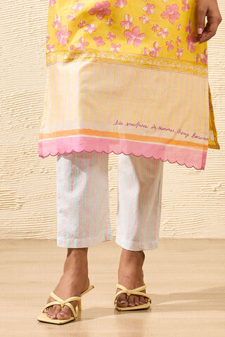Off White Screen Printed Pure Cotton Trouser thumbnail image number null