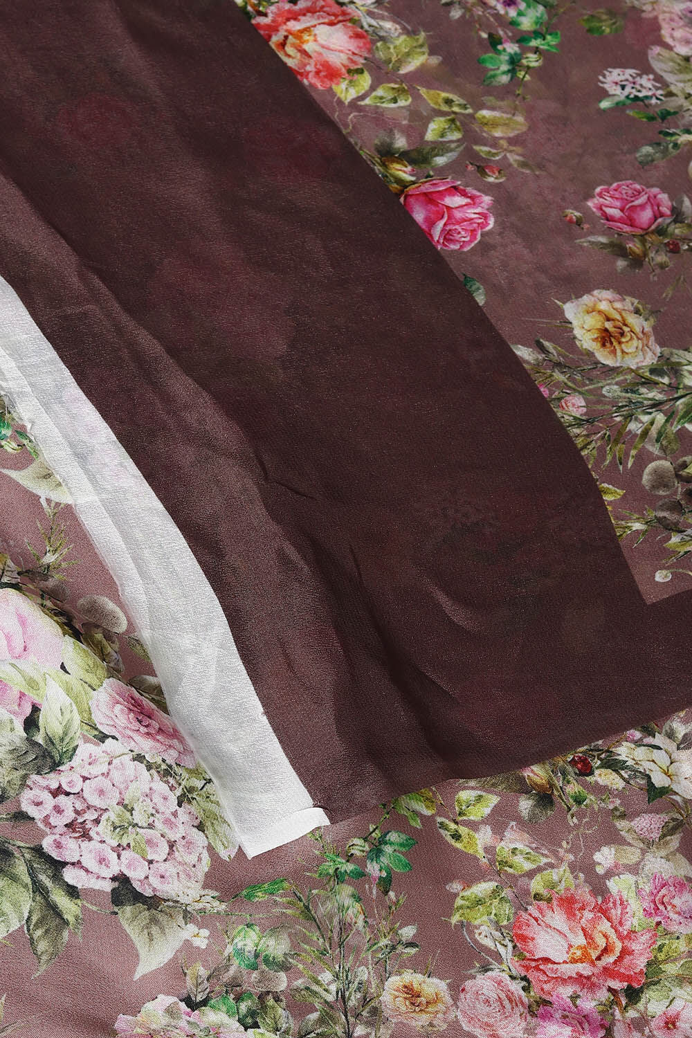 Grey  Viscose Crepe Digital Printed Saree image number null