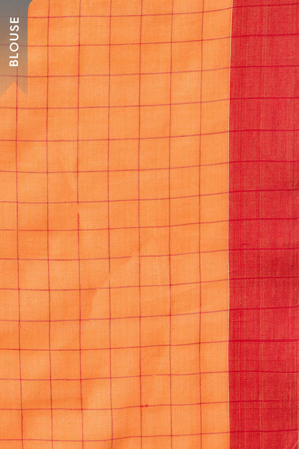 Dark Orange Woven Pure Cotton Bengal Saree image number null