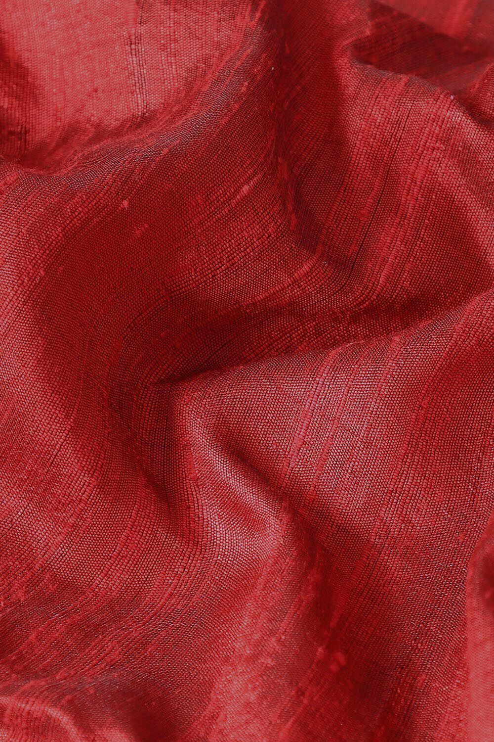 Red Pure Silk Woven Saree image number null