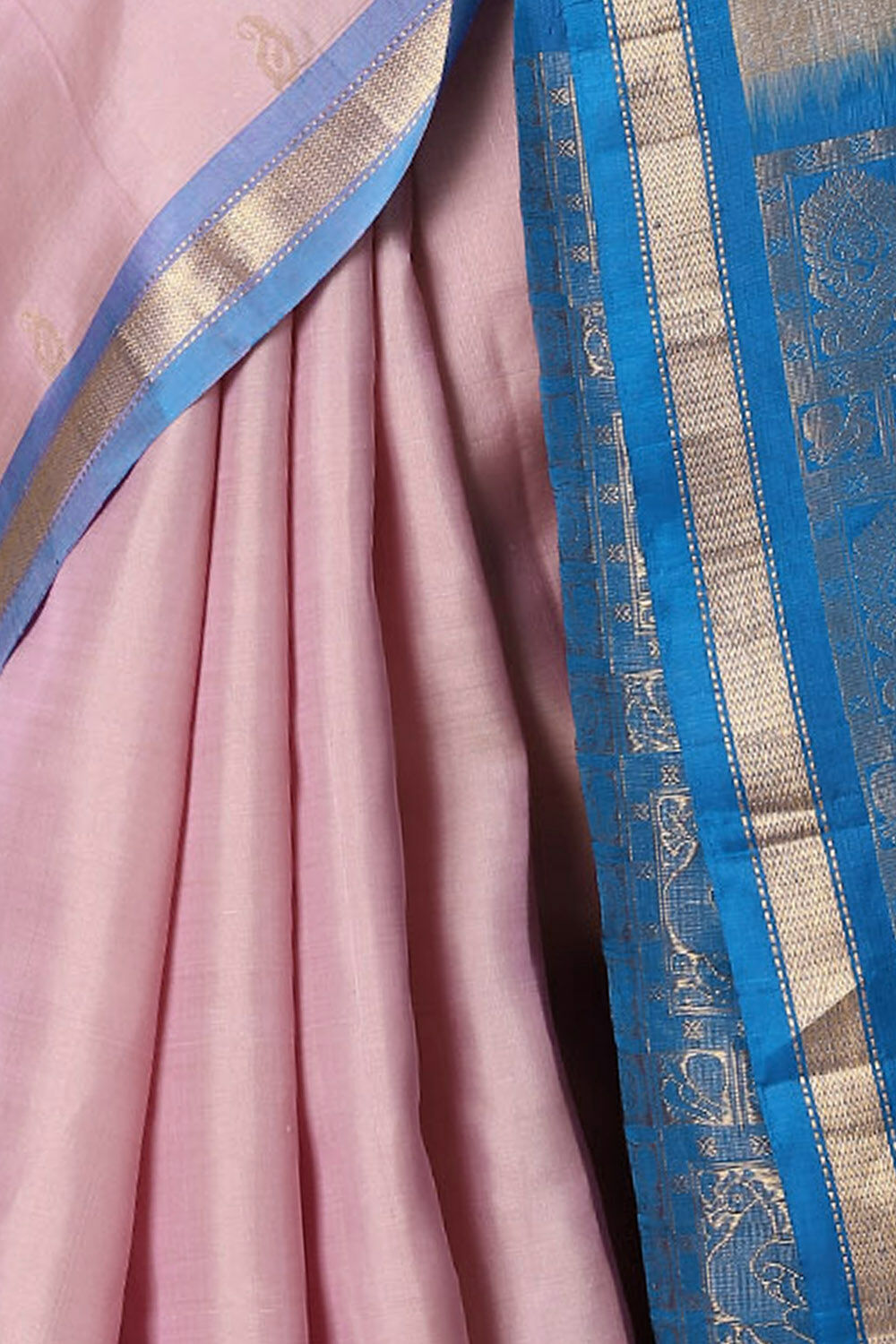 Light Pink Pure Silk Kanjivaram inspired Saree image number null