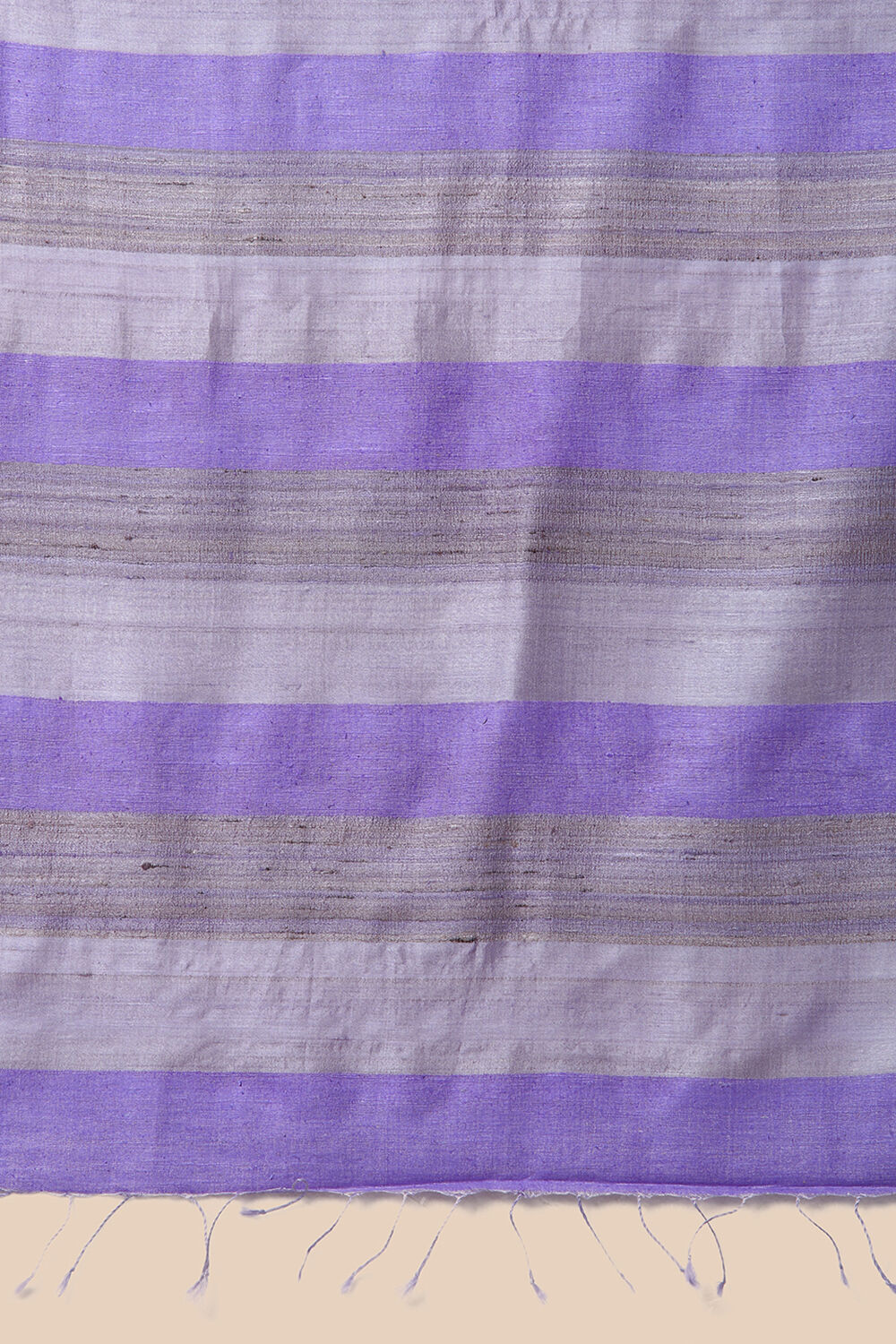 Violet Pure Tussar Silk Woven Saree image number null