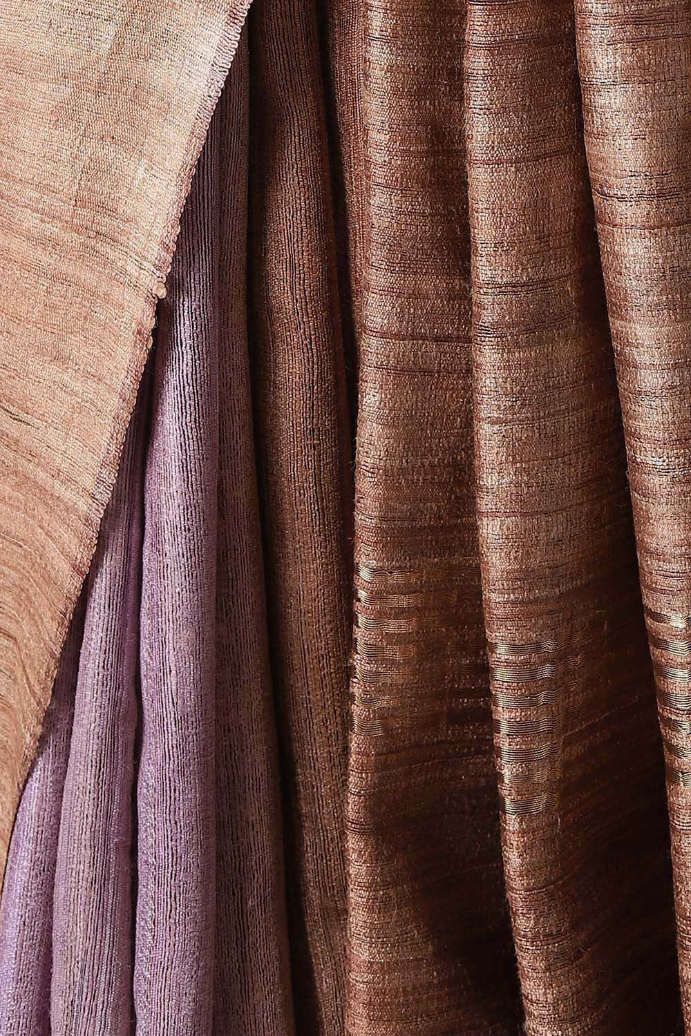 Light Pure Violet Tussar Tie and image number null