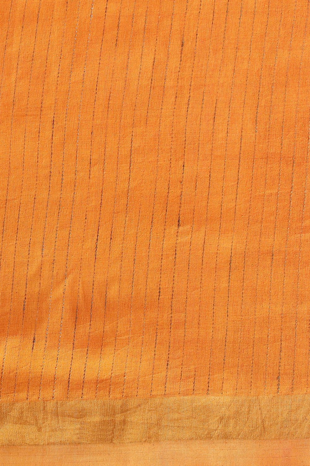 Orange Pure Tussar Bhagalpuri Saree image number null