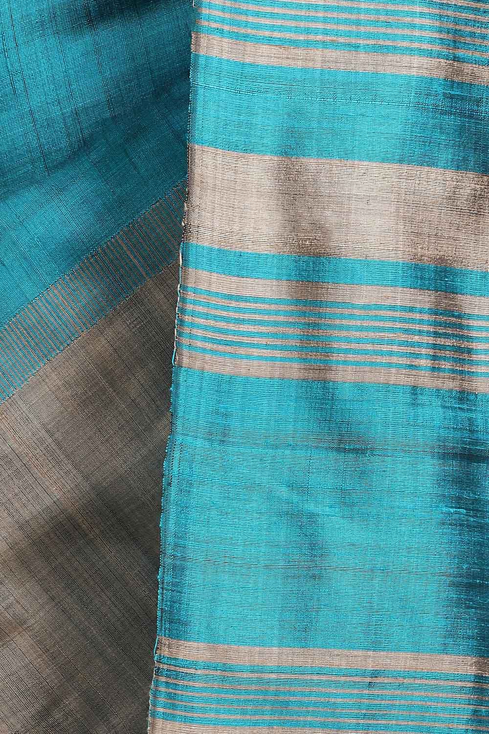 Light Blue Pure Silk Woven Saree image number null