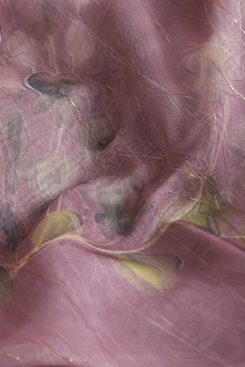 Purple Pure Embroidered Saree image number null