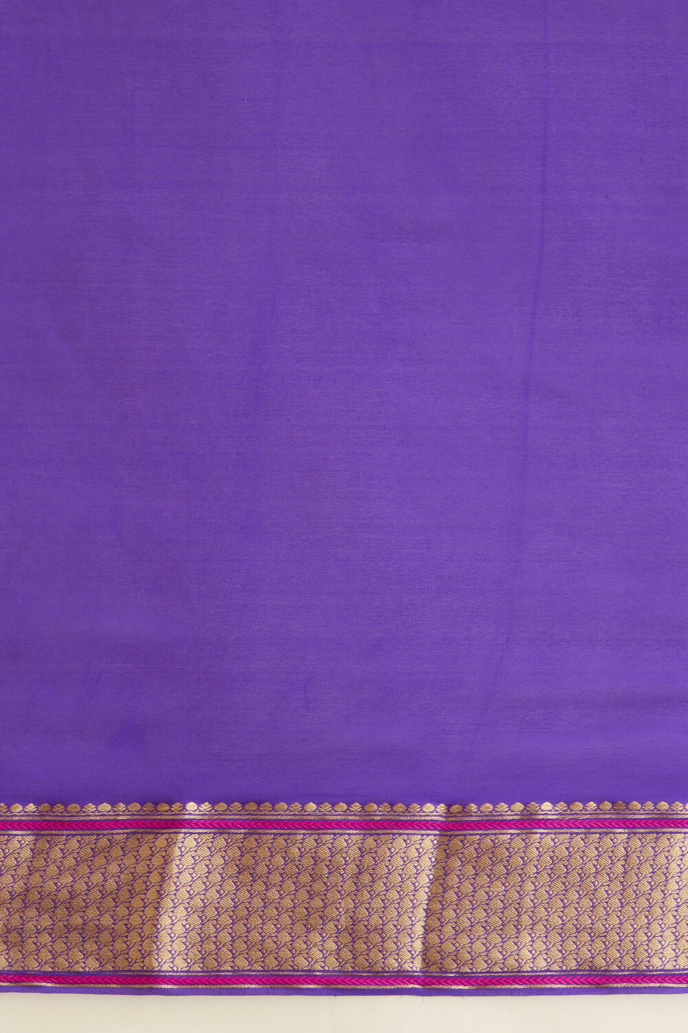 Violet Pure Silk Crepe Woven Saree image number null