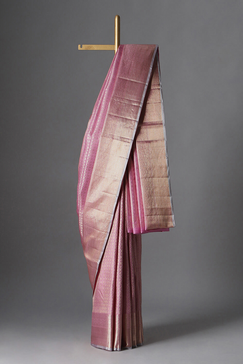Light Pink Pure Silk Kanjivaram Saree image number null