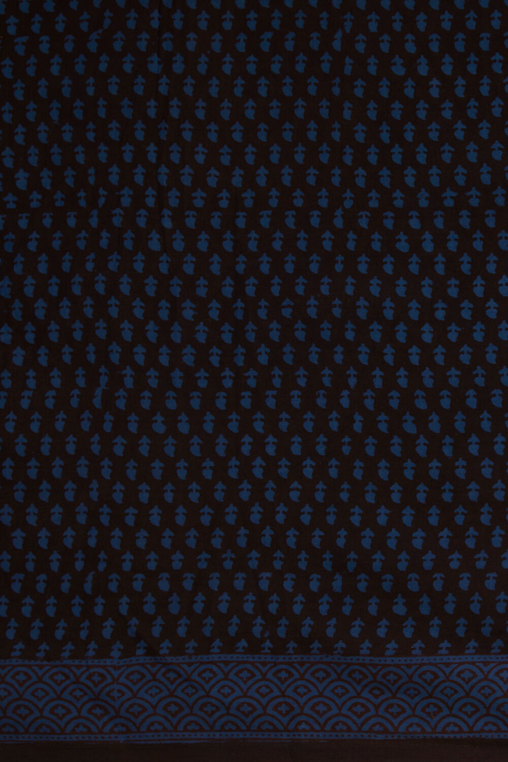 Blue Pure Cotton Bagh Printed Saree image number null