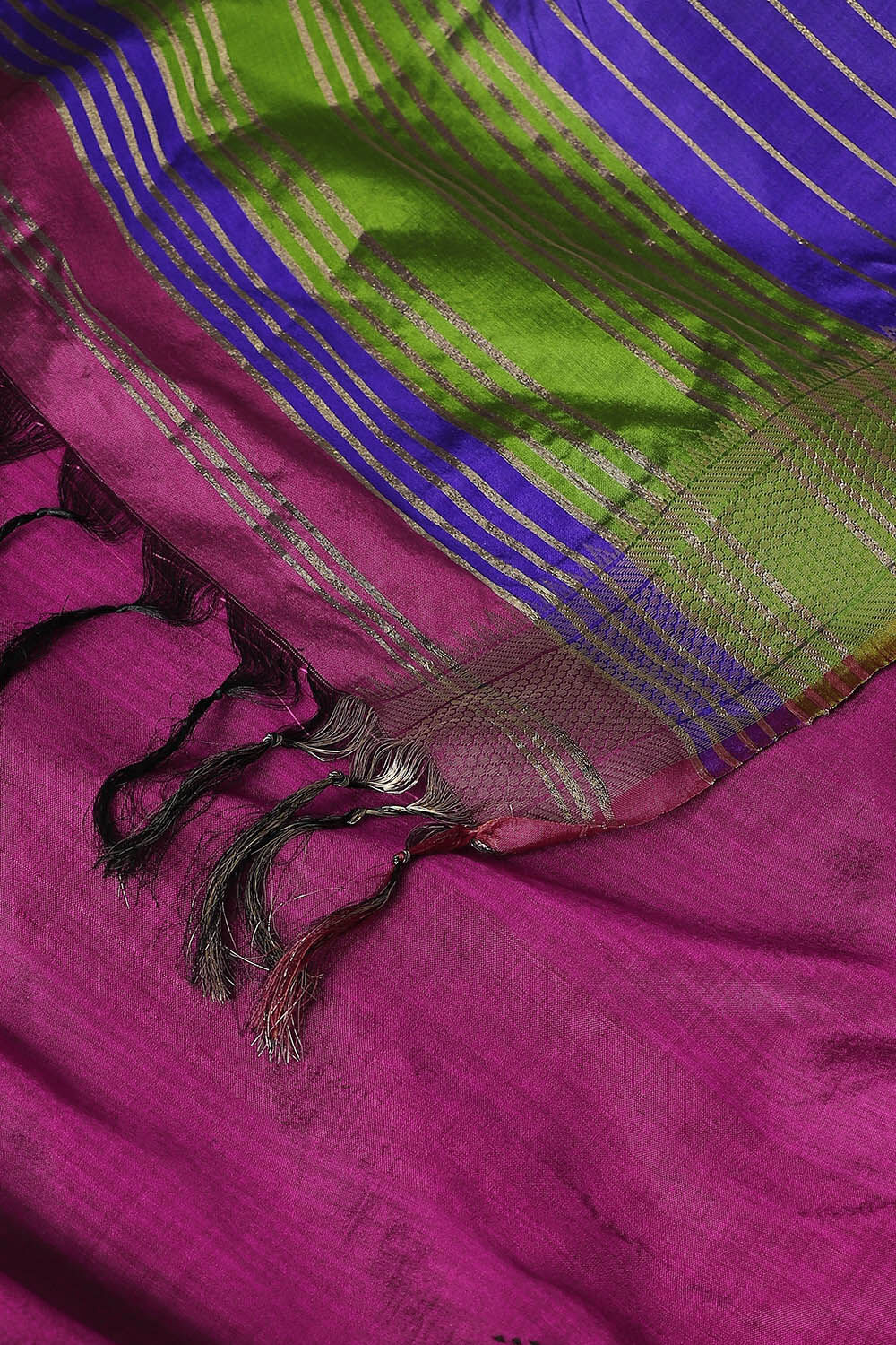Dark Violet Pure Silk Saree image number null