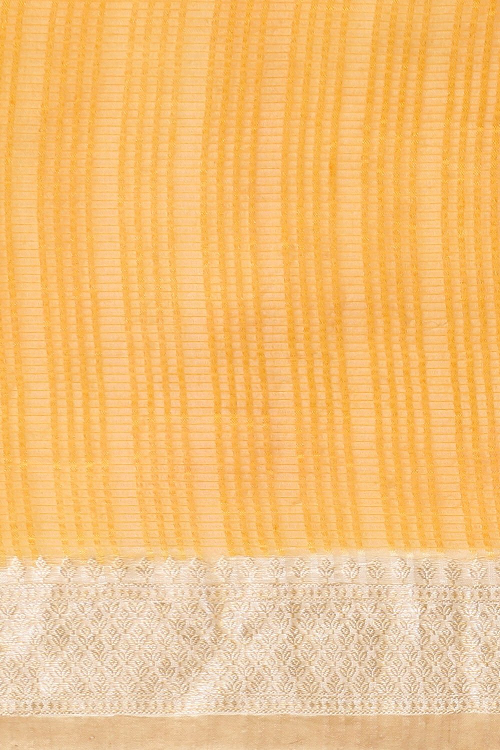 Yellow Pure Organza Printed Saree image number null