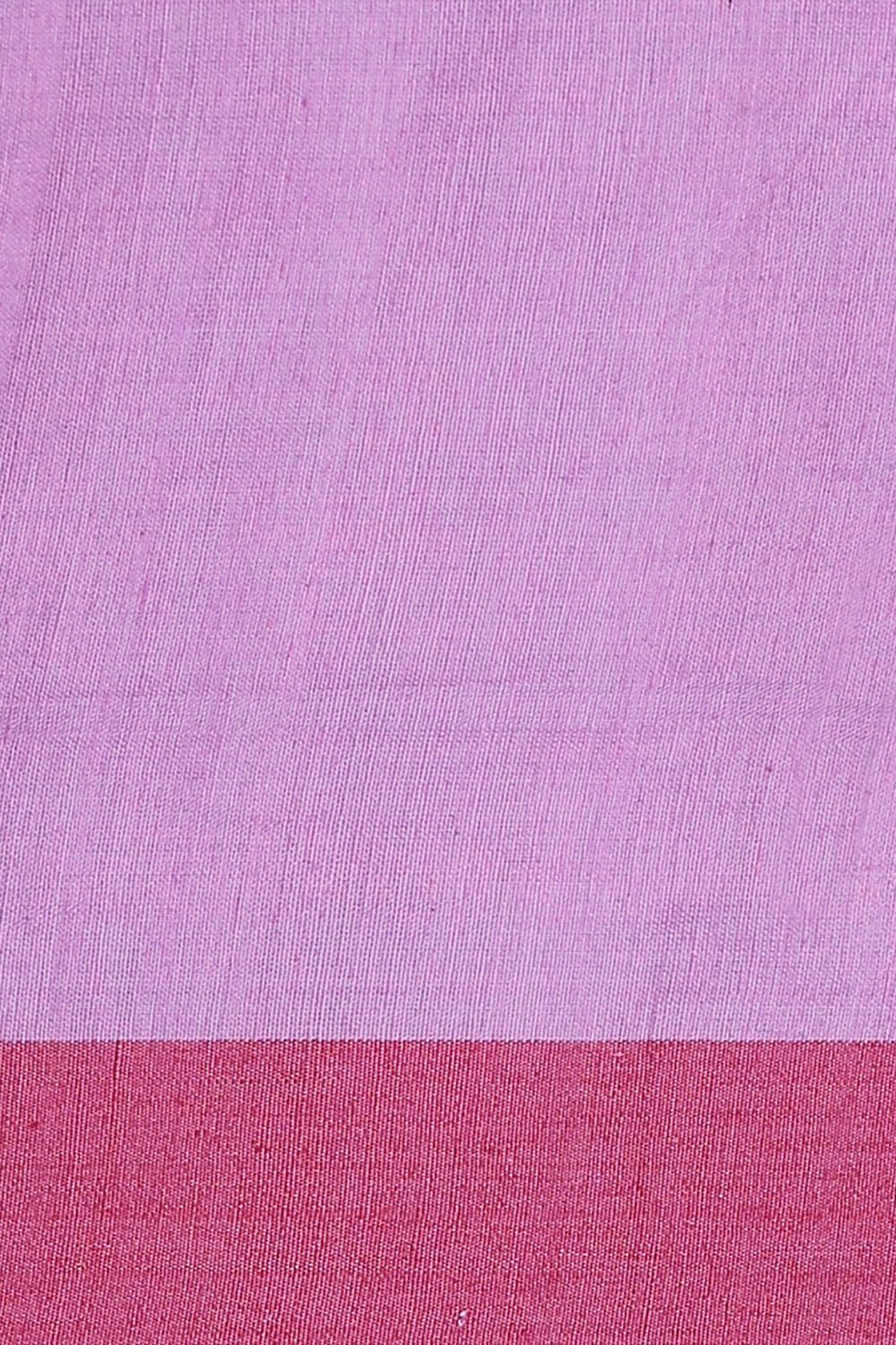 Violet Pure Cotton Bengal Saree image number null