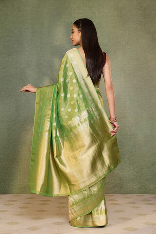 Green Woven Viscose Tissue Saree thumbnail image number null
