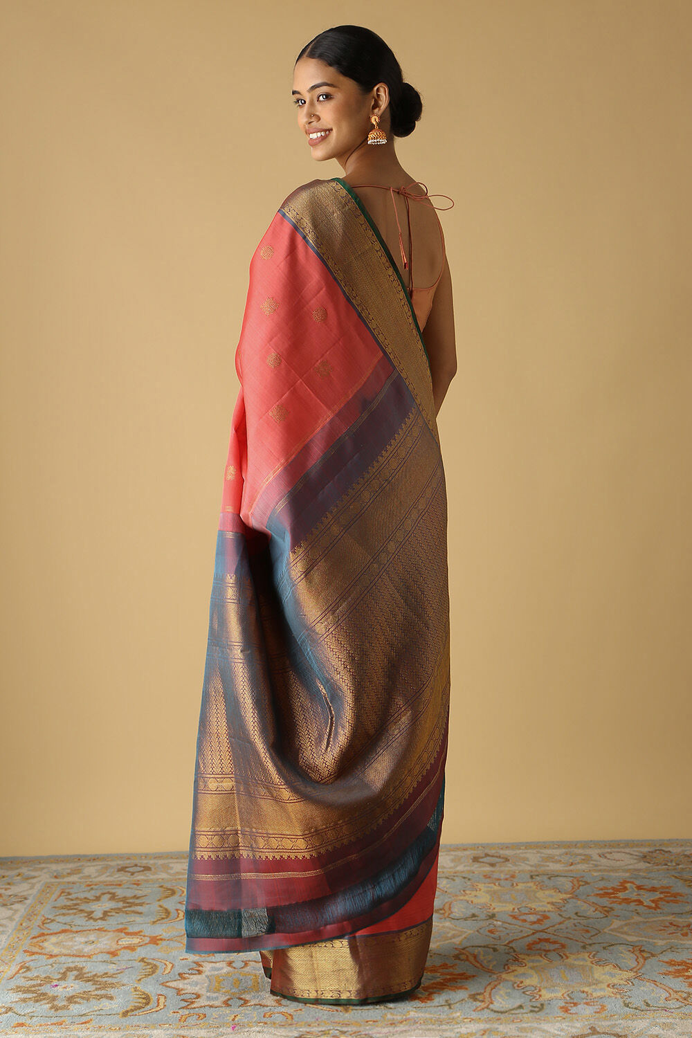 Pink Pure Silk Kanjivaram Saree image number null