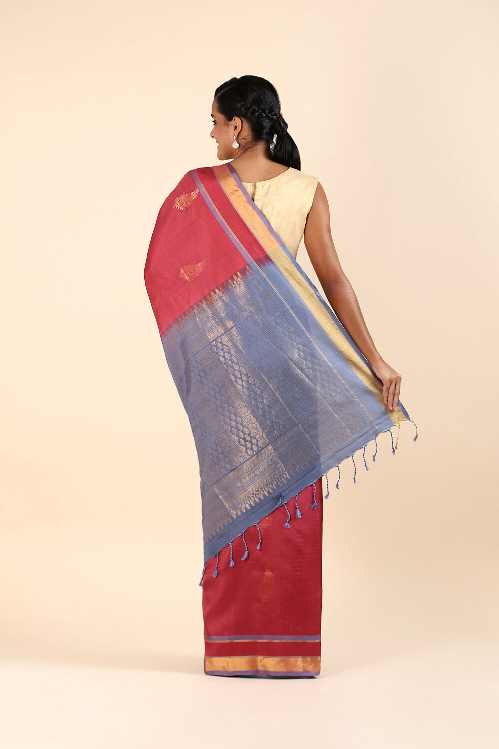 Pink Pure Soft Silk Saree image number null