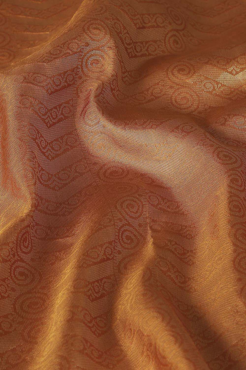 Orange Pure Silk South Saree image number null
