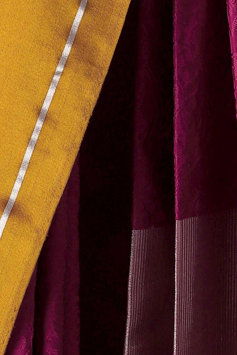 Dark Pink Pure Silk Banarasi Tanchoi Saree image number null