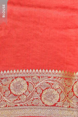Orange Woven Viscose Saree thumbnail image number null