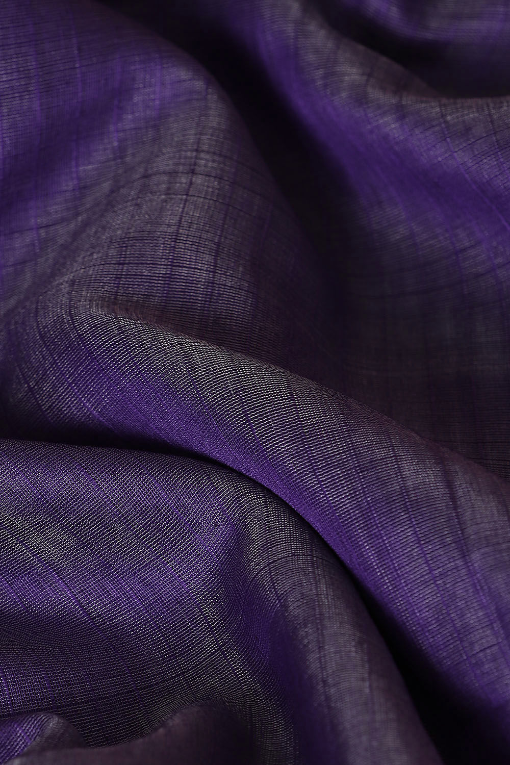 Violet Pure Silk Cotton Bengal Saree image number null