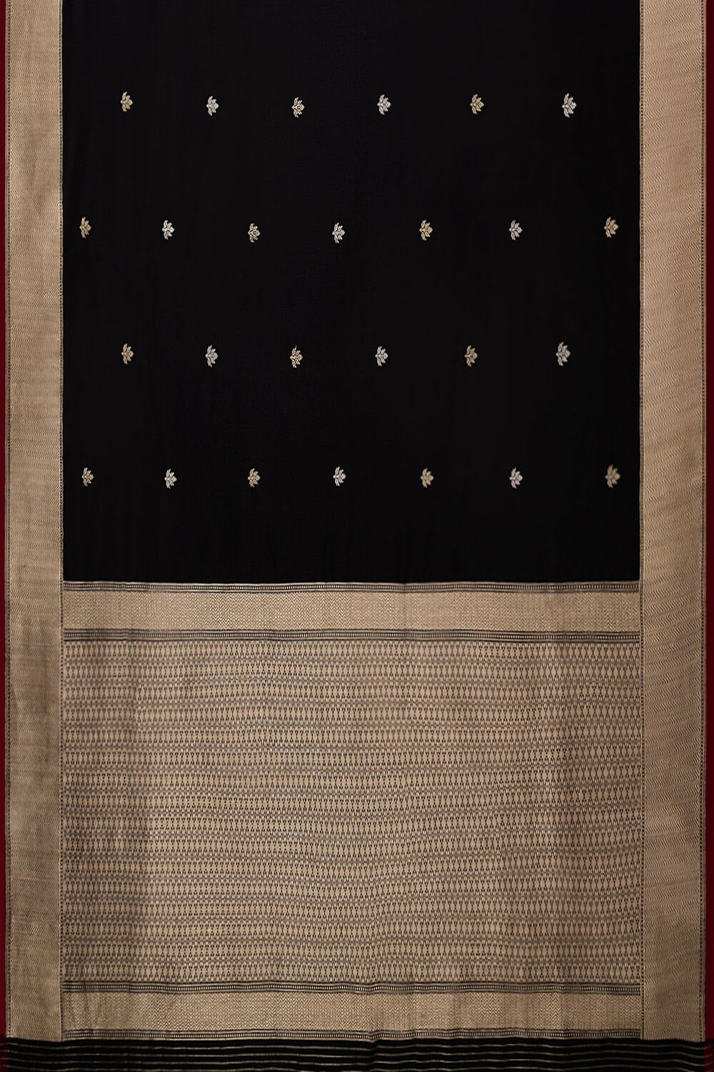 Black Pure Silk Kadwa Banarasi Saree image number null