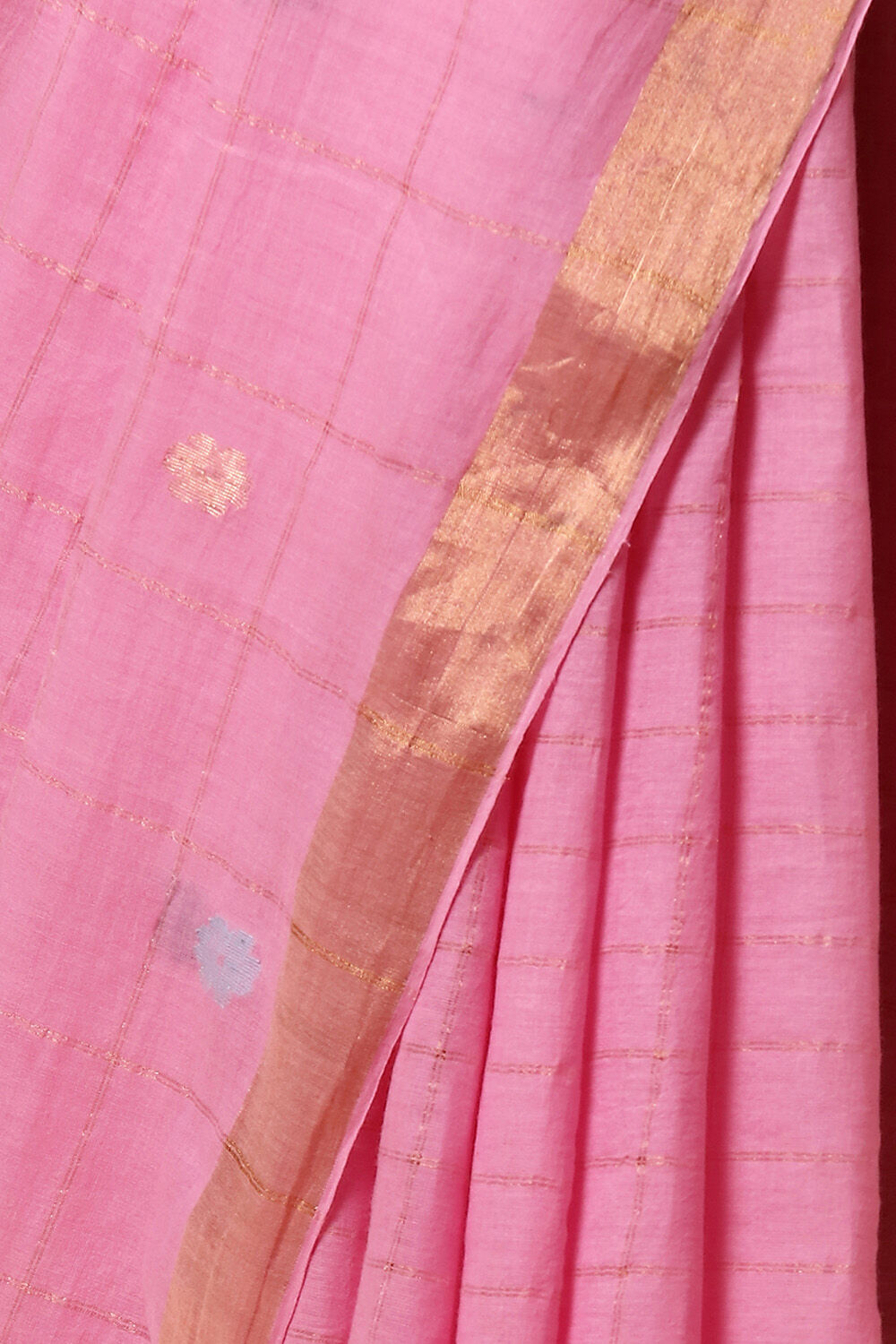 Light Pink Cotton Pure Khadi Jamdani Saree image number null