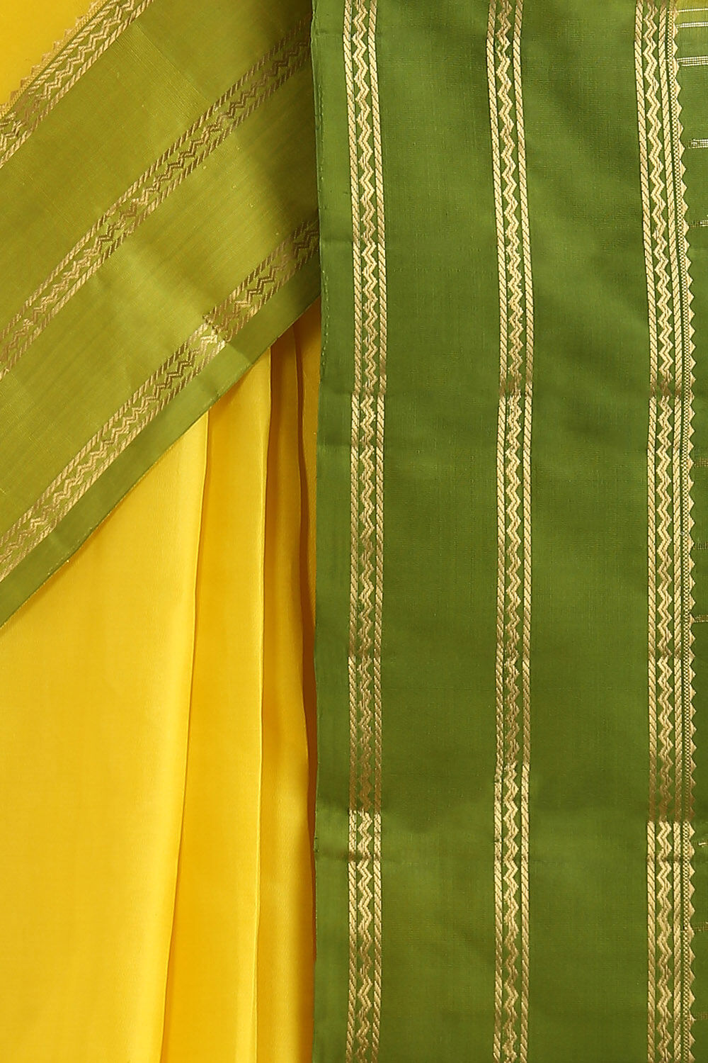 Yellow Pure Silk Kanjivaram Saree image number null