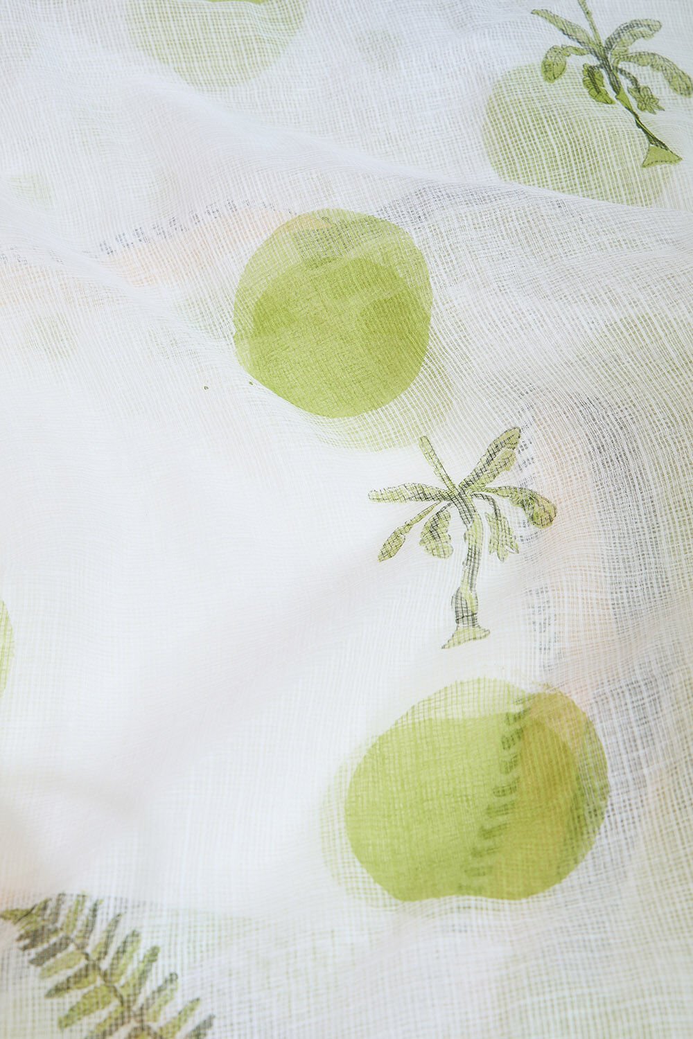 Off White Rajasthan Printed Sanganeri Pure Cotton Kota Saree image number null