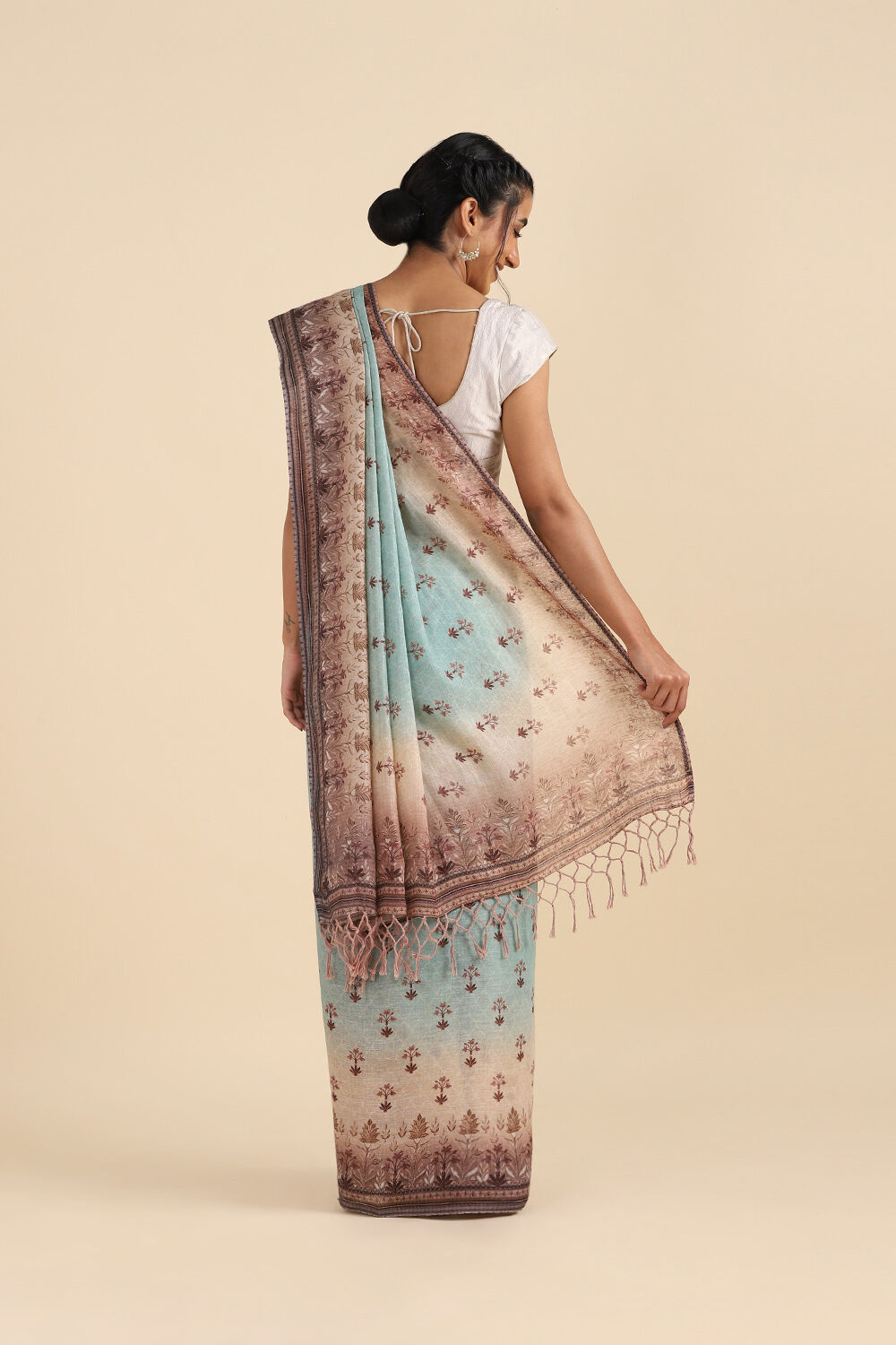 Light Pure Blue Linen Digital Printed image number null