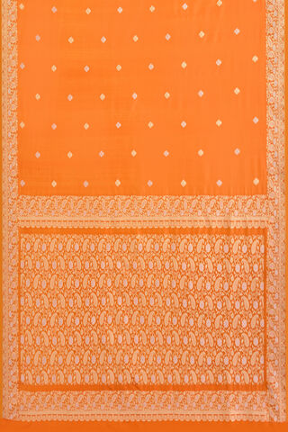 Orange Pure Silk Kadwa Banarasi Saree thumbnail image number null