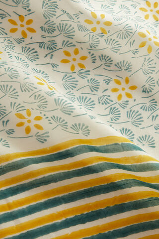 Green Block Printed Viscose Luxe Rajasthan Saree thumbnail image number null
