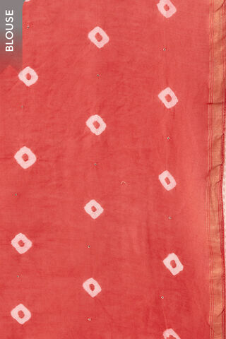 Red Gujarat Pure Silk Cotton Mukaish Saree thumbnail image number null