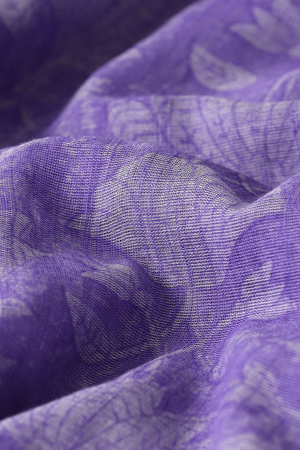 Violet Pure Cotton Printed Saree image number null