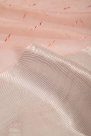 Peach Woven Pure Silk Cotton Chanderi Saree thumbnail image number null