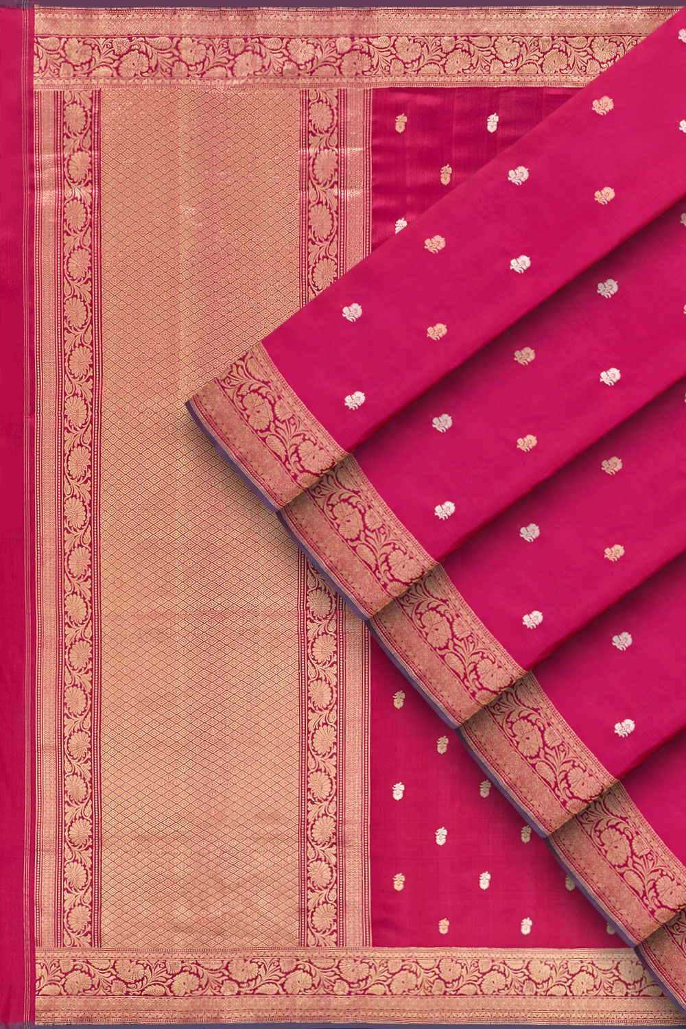 Pink Pure Silk Kadwa Banarasi Saree image number null
